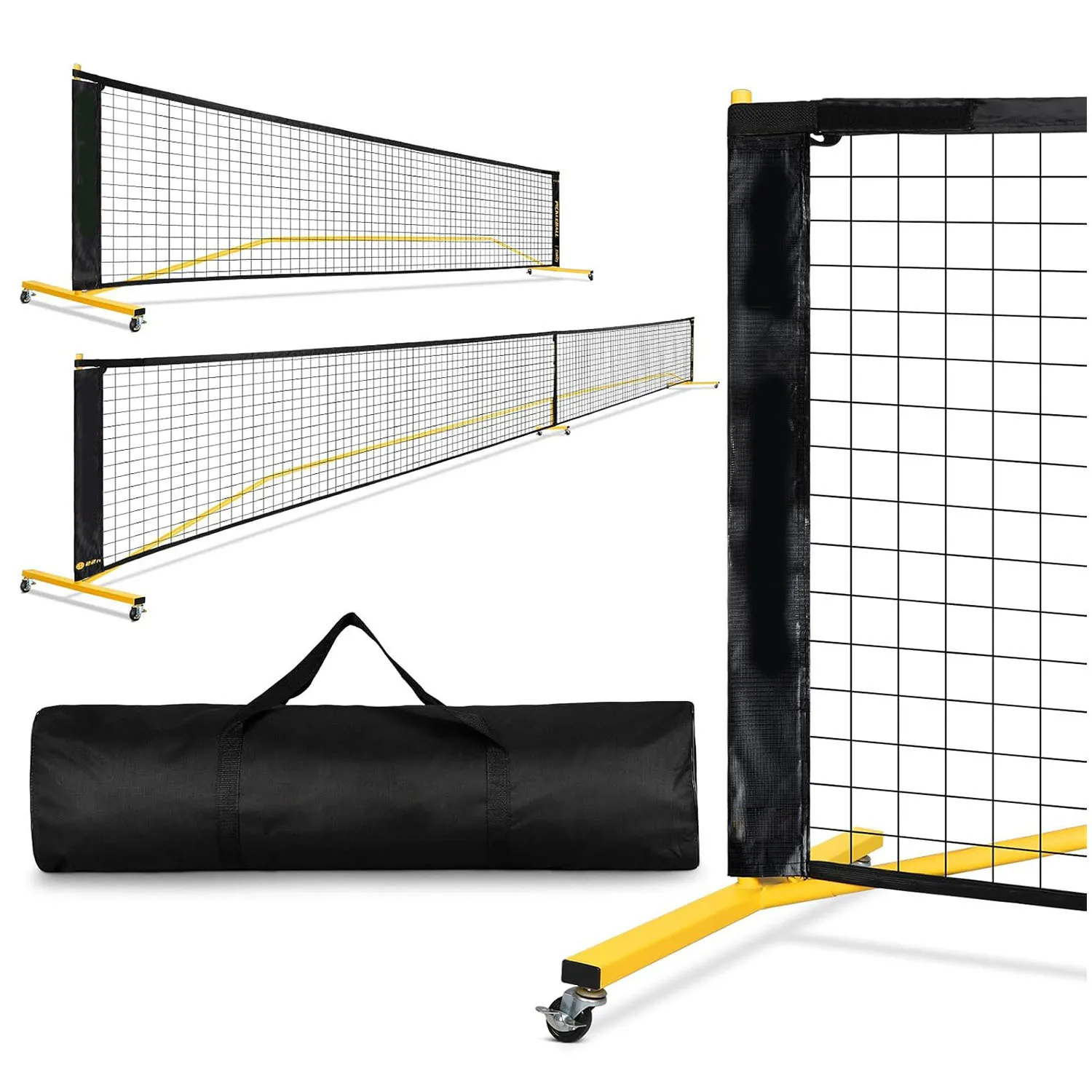 

Portable 6.7m Outdoor Competition Tennis Net Posts Iron Pipes with Wheels for Pickleball & Training Equipment