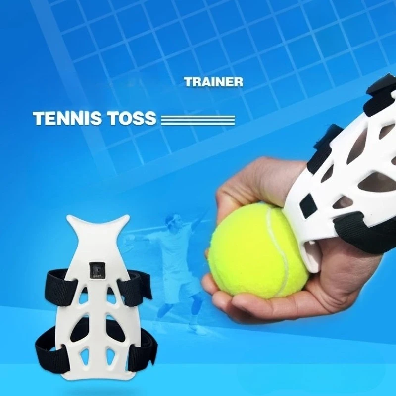

Small Tennis Throw Trainer Adjustable Tennis Serve Practice Device Beginner Portable Throwing Trainer Plastic Sports Accessory