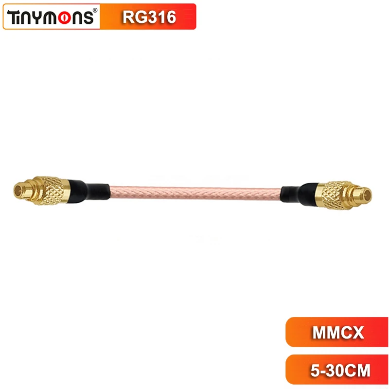 RF Coaxial RG316 MMCX Male Jack to MMCX Male Straight Pigtail Cable Assembly for for PFV RC Parts 5-30cm