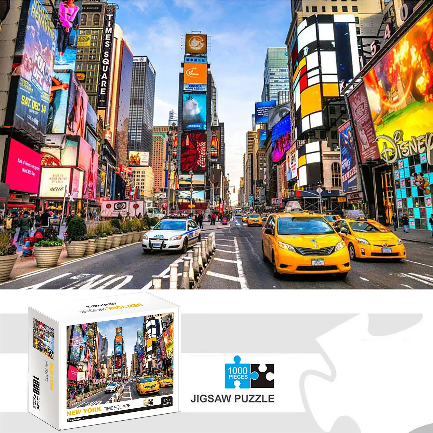 

1000 шт. пазлы, Square New York Time, большие игрушки-пазлы для взрослых, подарок, интеллектуальная декомпрессионная забавная семейная игра