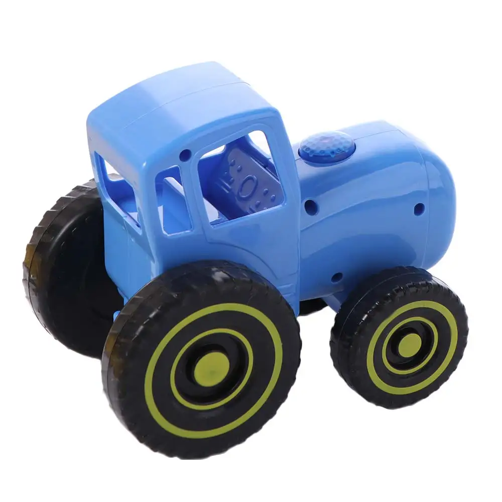 

С музыкальным светом, мини-синий трактор, раздвижной автомобиль для раннего обучения, фермер, 15, песен, забавная музыкальная модель автомобиля, подарки на день рождения