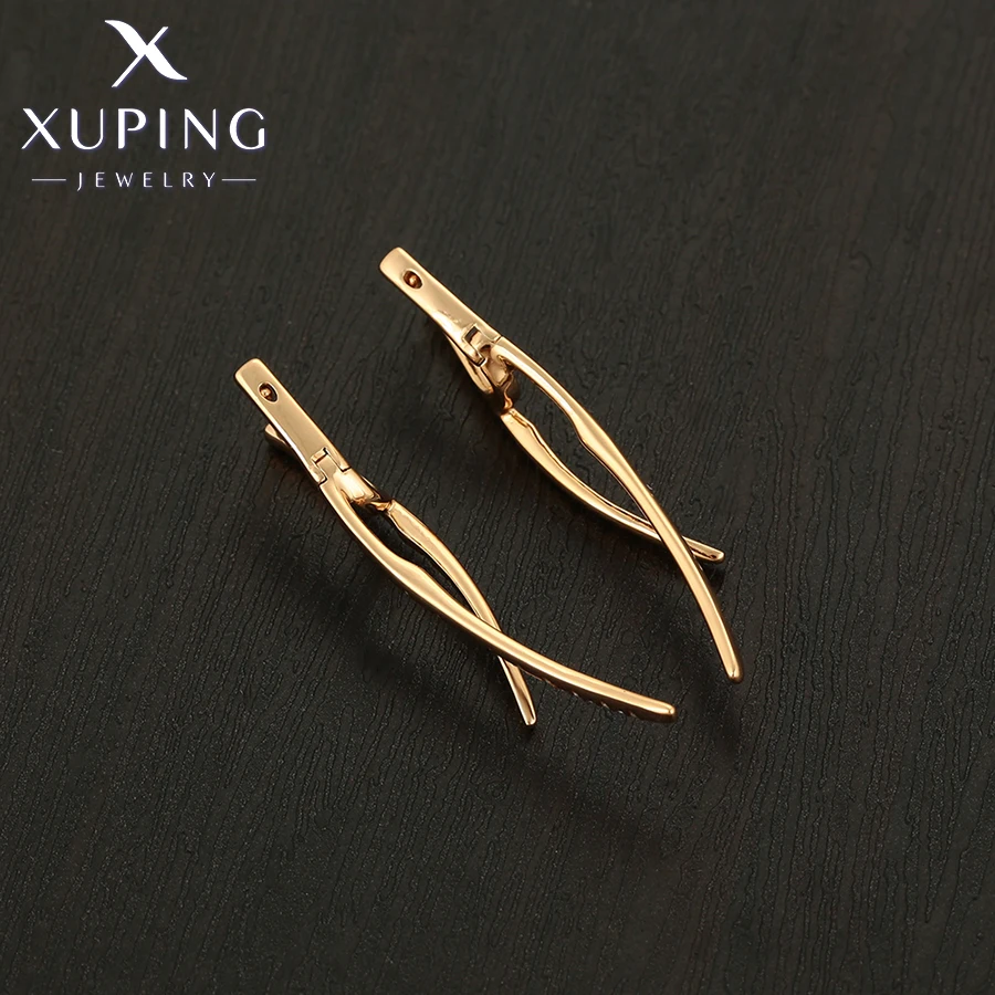 Xuping Jewelry Neu eingetroffene elegante modische Creolen mit goldfarbenen Ohrringen für Damen, Schmuck, Geschenk, X001135378 – Detail 13