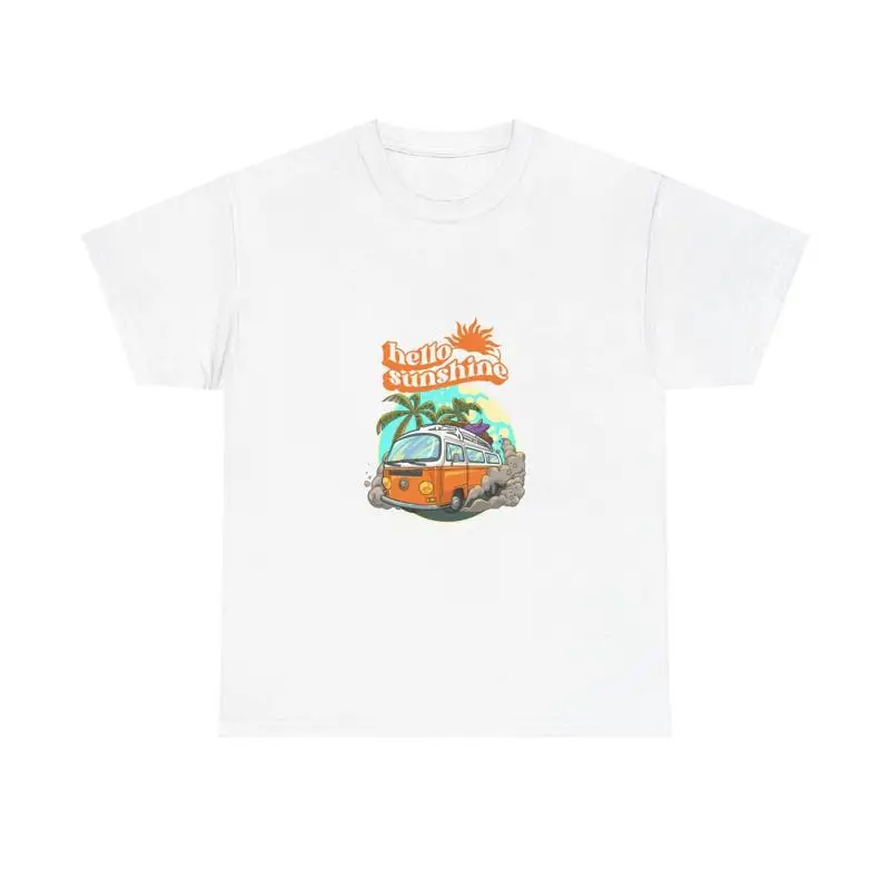 retro hello sunshine Unisex Heavy Cotton Tee