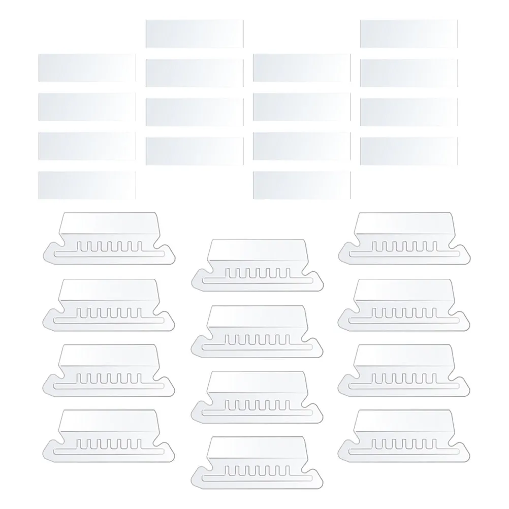 

100Pcs PVC File Folder Tabs for Hanging Folders Smooth Surface Large Insert Space Clear Labeling Office Supplies Document