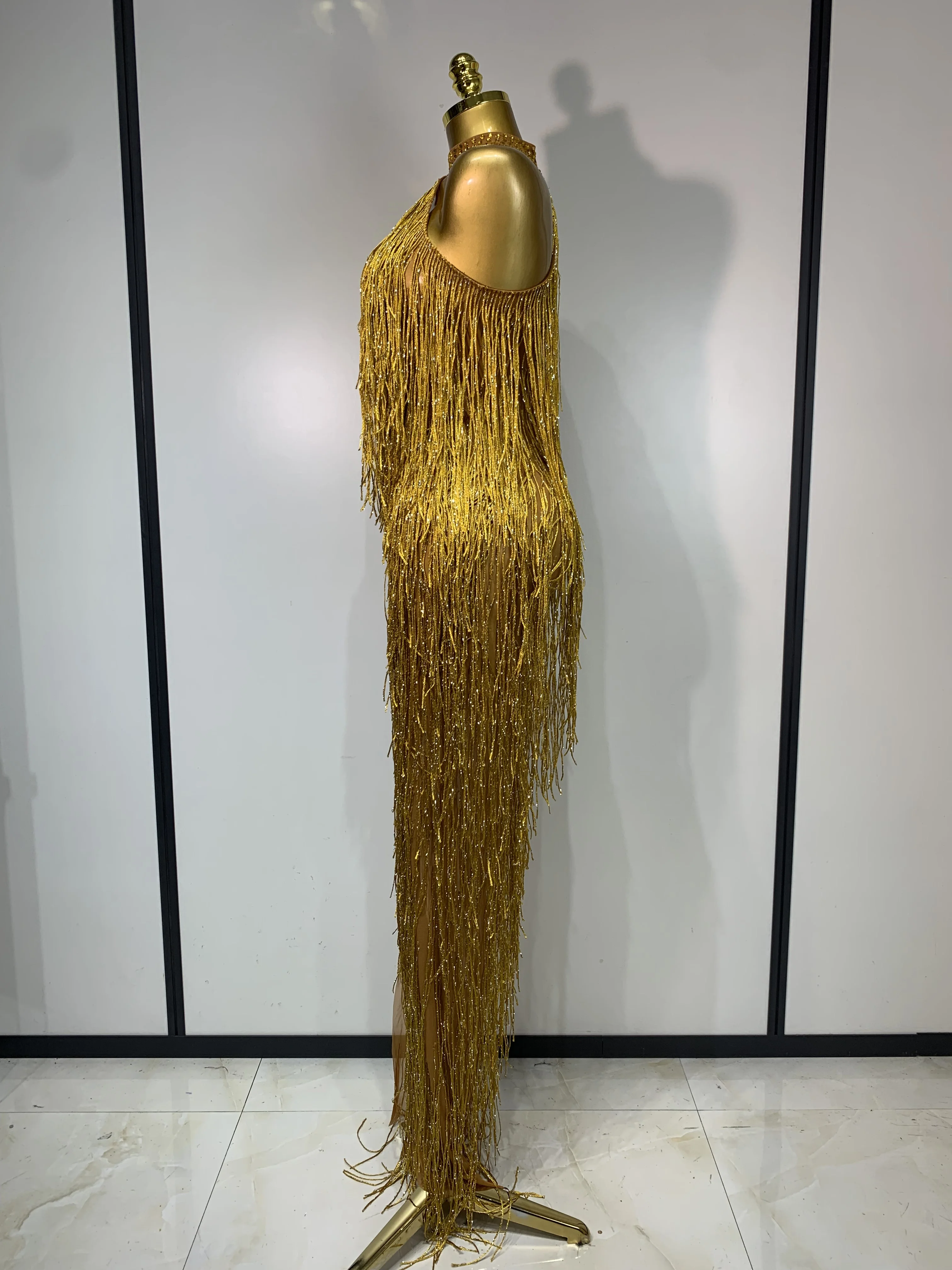 slim fit dress slacks 1920s Fringe & Sequin Flapper Dress main image 1