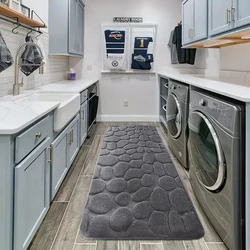 Long strip thick coral fleece laundry room non-slip mat kitchen mat absorbent floor mat porch entrance door mat bathroom mat