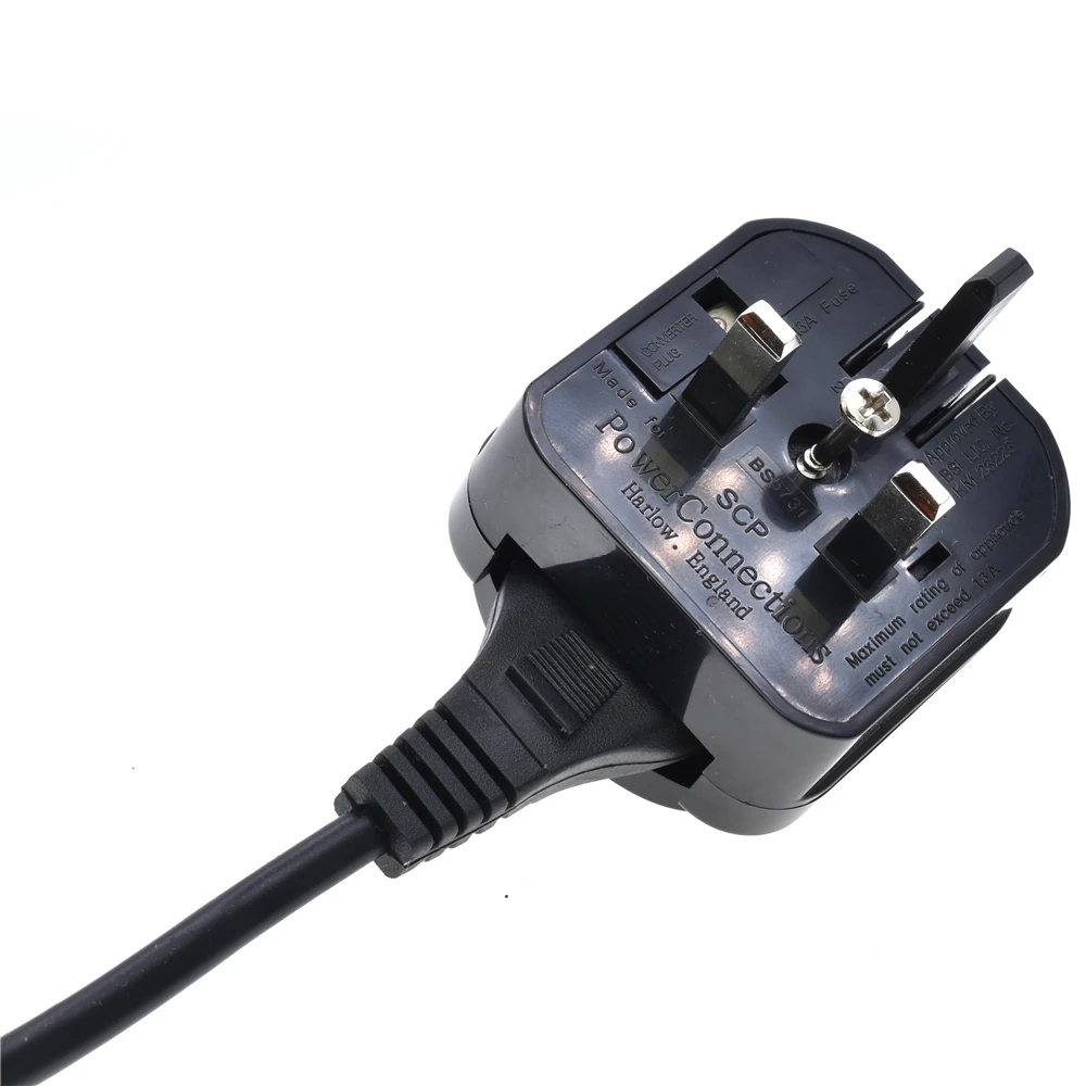 Ue do wielkiej brytanii przejściówka adapter 13A250V wbudowany bezpiecznik Euro okrągły europejski 2 prong 4.0mm do typu G brytyjski malezji adapter