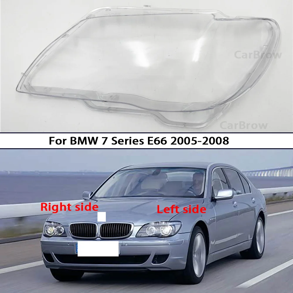 

Headlight Shell Transparent Mask Lens Plexiglass For BMW 7 Series E66 2005 2006 2007 2008 Headlamp Lamp Cover