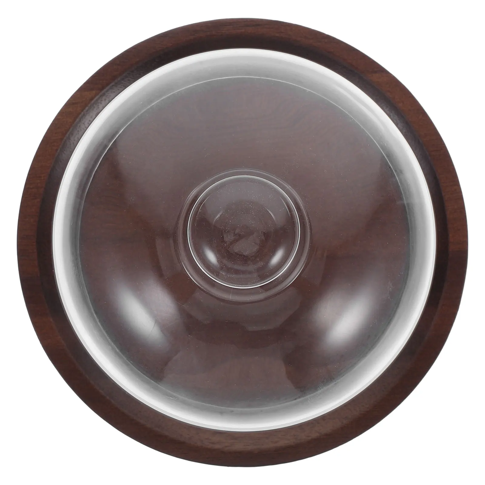 

Wooden Cake Stand Glass Dome Cover Rustic Acacia Wood Cake Tray for Desserts Fruits Bread Display Serving Plate Dome