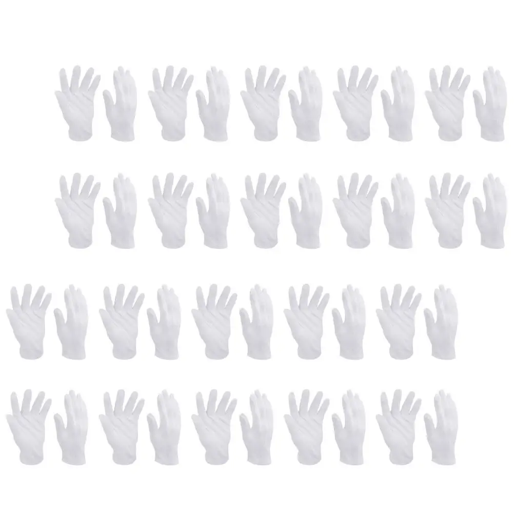 

16Pairs White Cotton Gloves Jewelry Handling Gloves Washable Elastic Cotton Glove for Watch Repair Delicate Item Protection