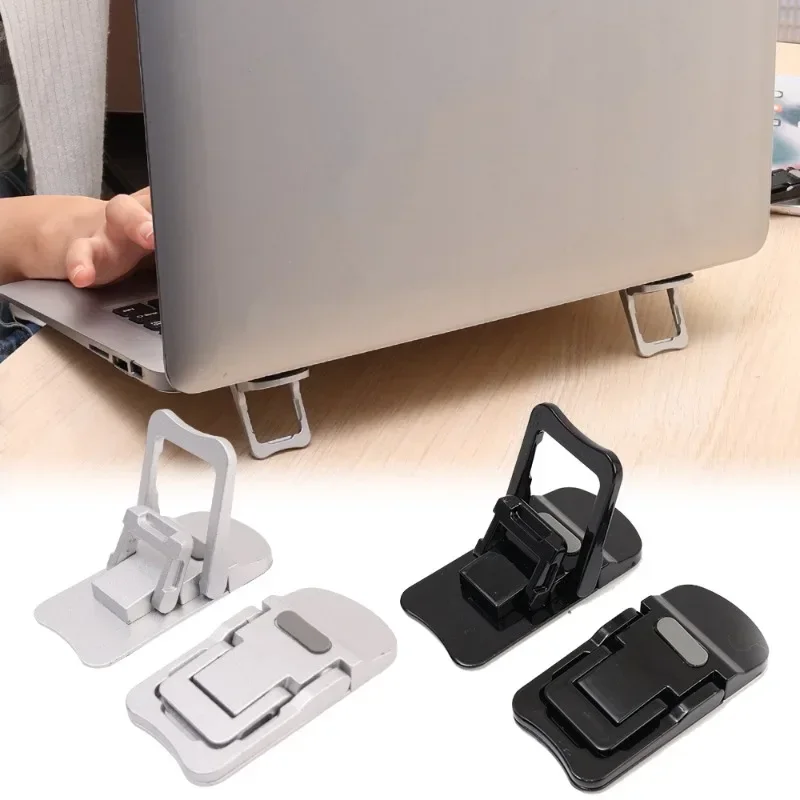 Alumínio Alloy Mini Folding Laptop Stand, 2 Ajuste de Altura, Notebook Cooling Bracket, Acessórios para MacBook, Smart Phone