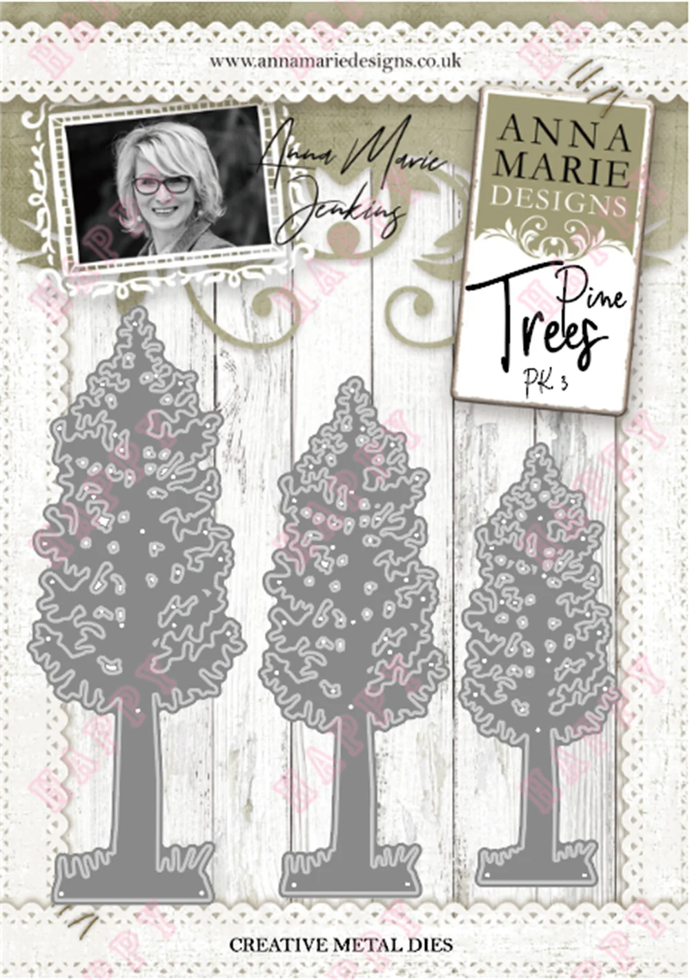 Metal Cutting Dies Trees Pine Cones Dottie Lines Decoration For DIY Scrapbook Diary Album Paper Template Card Embossing Handmade