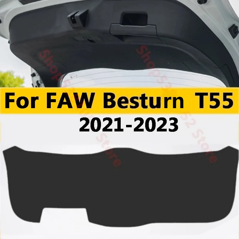 

For FAW Besturn T55 2021 2022 2023 Car Trunk Tailgate Protection Pad Trunk PU Leather Anti-dirty Decorative Pad Accessory Cover