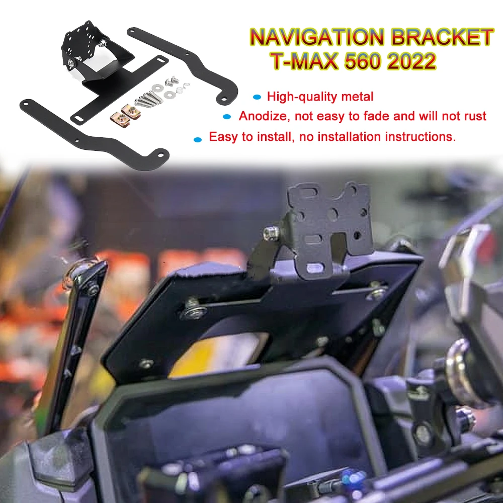 New Motorcycle Stand Holder Phone Mobile Phone GPS Plate Bracket For Yamaha TMAX560 TMAX T-max 560 T-MAX560 T-MAX 560 2022 2023