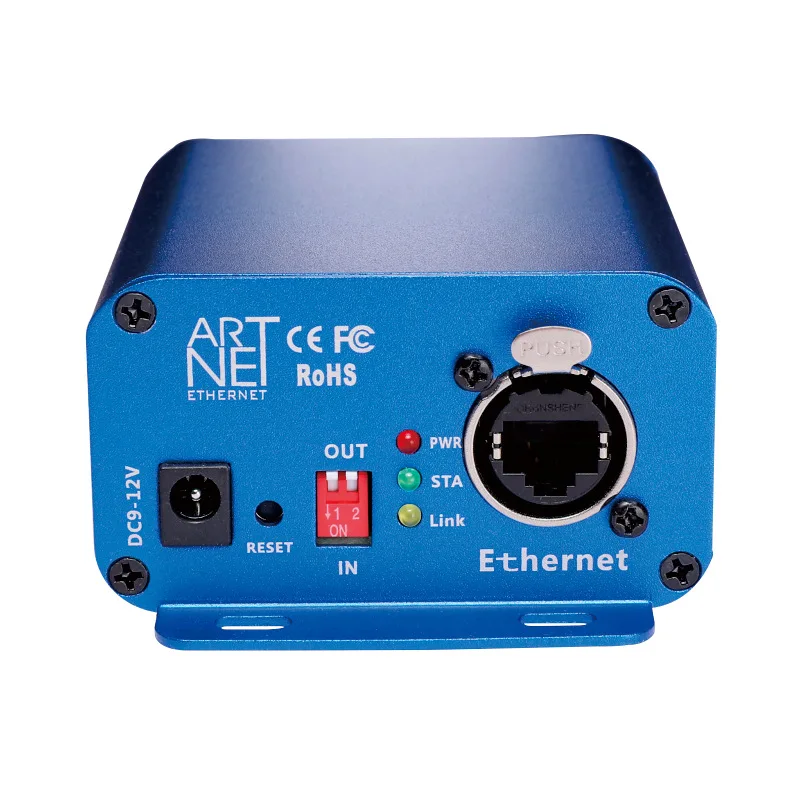 2‑Way ArtNet‑DMX512 Bidirectional Gateway Ethernet To DMX Signal Converter Stage Light Network Extender Node Box