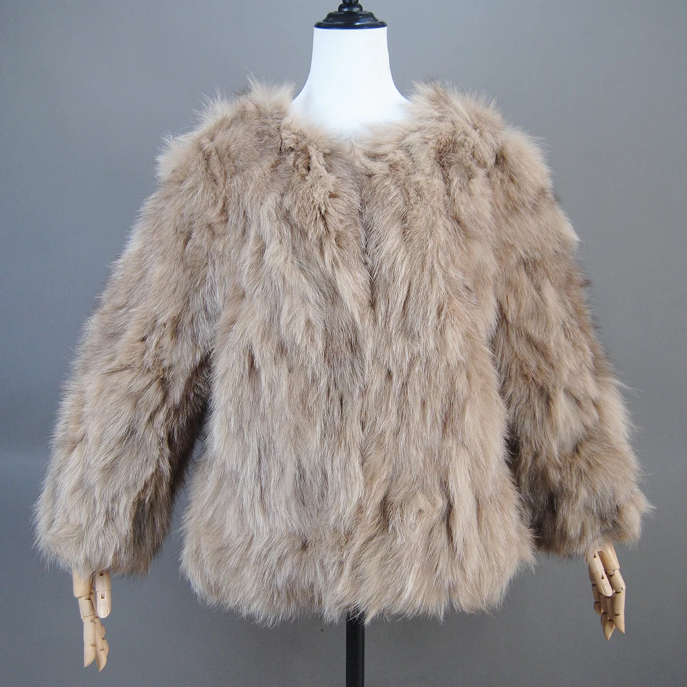 Real Fur Coat Women's Winter Warm Natural Fox Fur Coat High Quality LAN Fox Luxury Fashion 70cm Long Jacket Wholesale Hot 2024