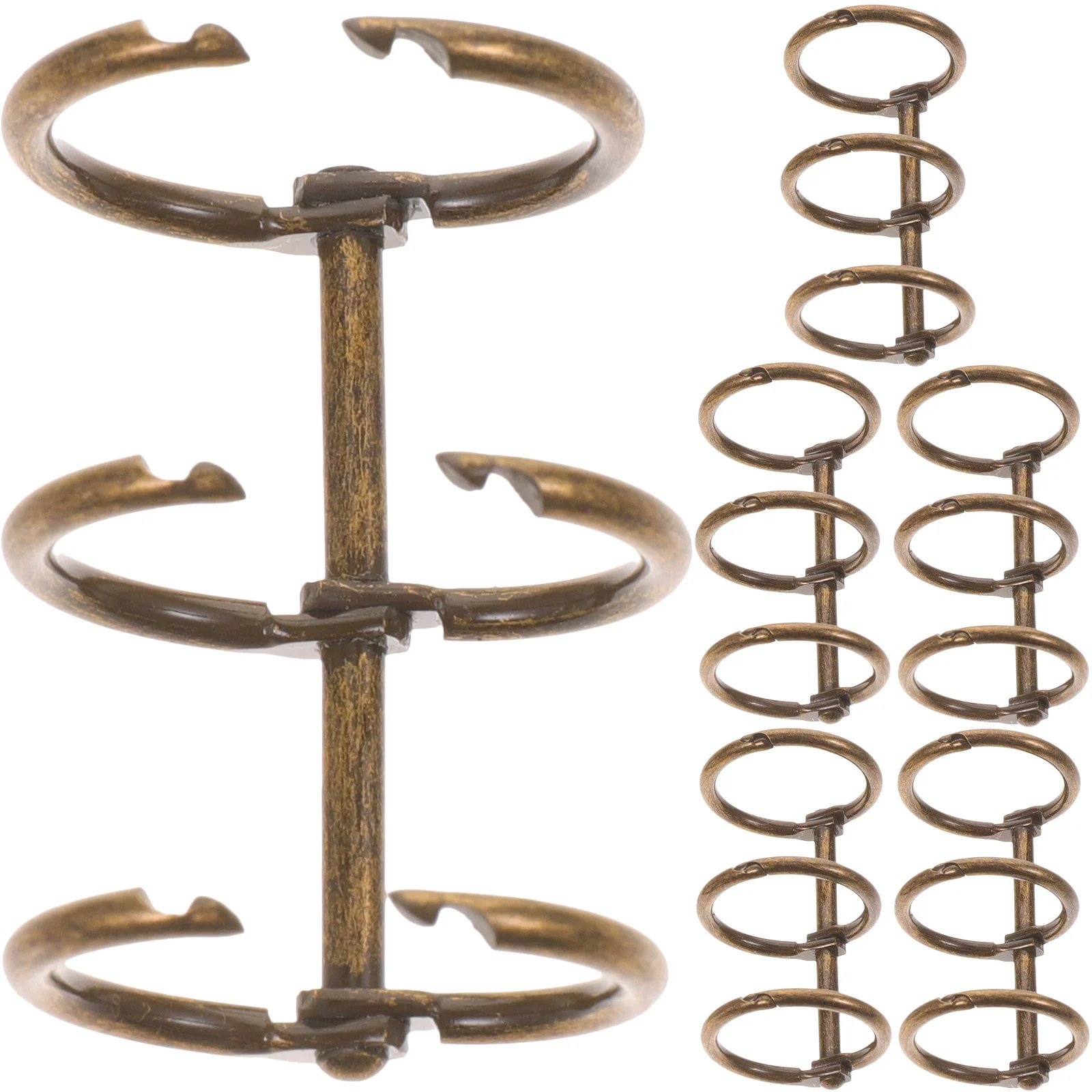 Carpeta segmentada de aleación, círculos de libros ligeros portátiles a presión para álbum de recortes, Bloc de notas, proyectos de bricolaje, anillos de carpeta, 6 uds.