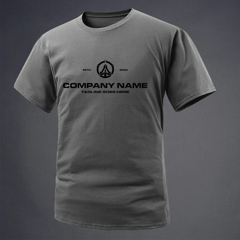 Arrow Vector Print Fitness Short-sleeved T-shirt Large-sized Cotton Breathable Military-style Round-neck Base T-shirt