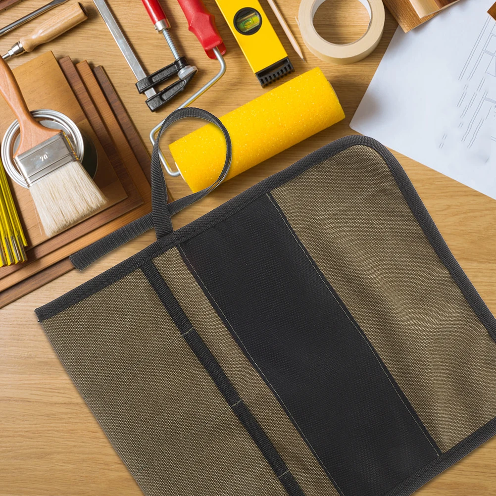 

2pcs Tool Bag Canvas Multipurpose Repair Pouch Wrench ganizer Electrician Lightweight Tool Storage Pouch Compact