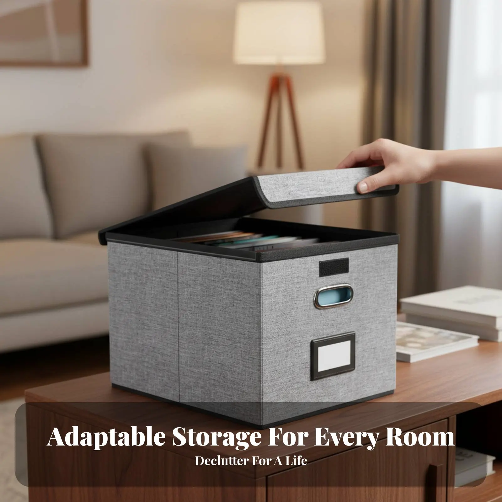 Fabric document storage box