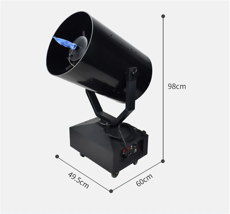 Remote Control Manual 3000w Moving Head snow making machine Jet Snow Cannon Machine