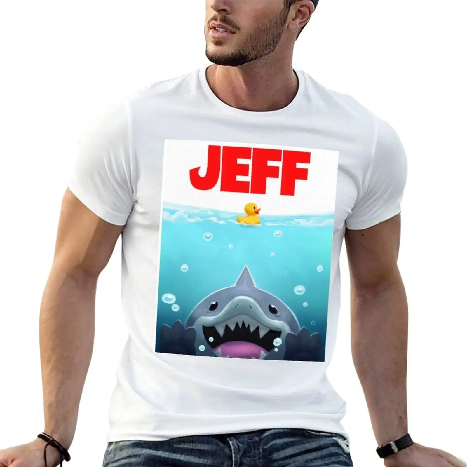 

Jeff The Landshark movie design T-Shirt t shirt man luxury t shirt men 100% cotton luxury brand T-Shirt