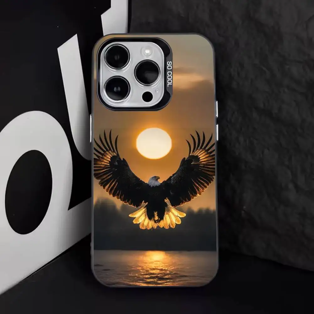 حافظة هاتف E-Eagle Cool Animal لهاتف iPhone 17,16,15,14,13,12,11,Pro,Max,Plus,E,Air,Mini Black Tpu