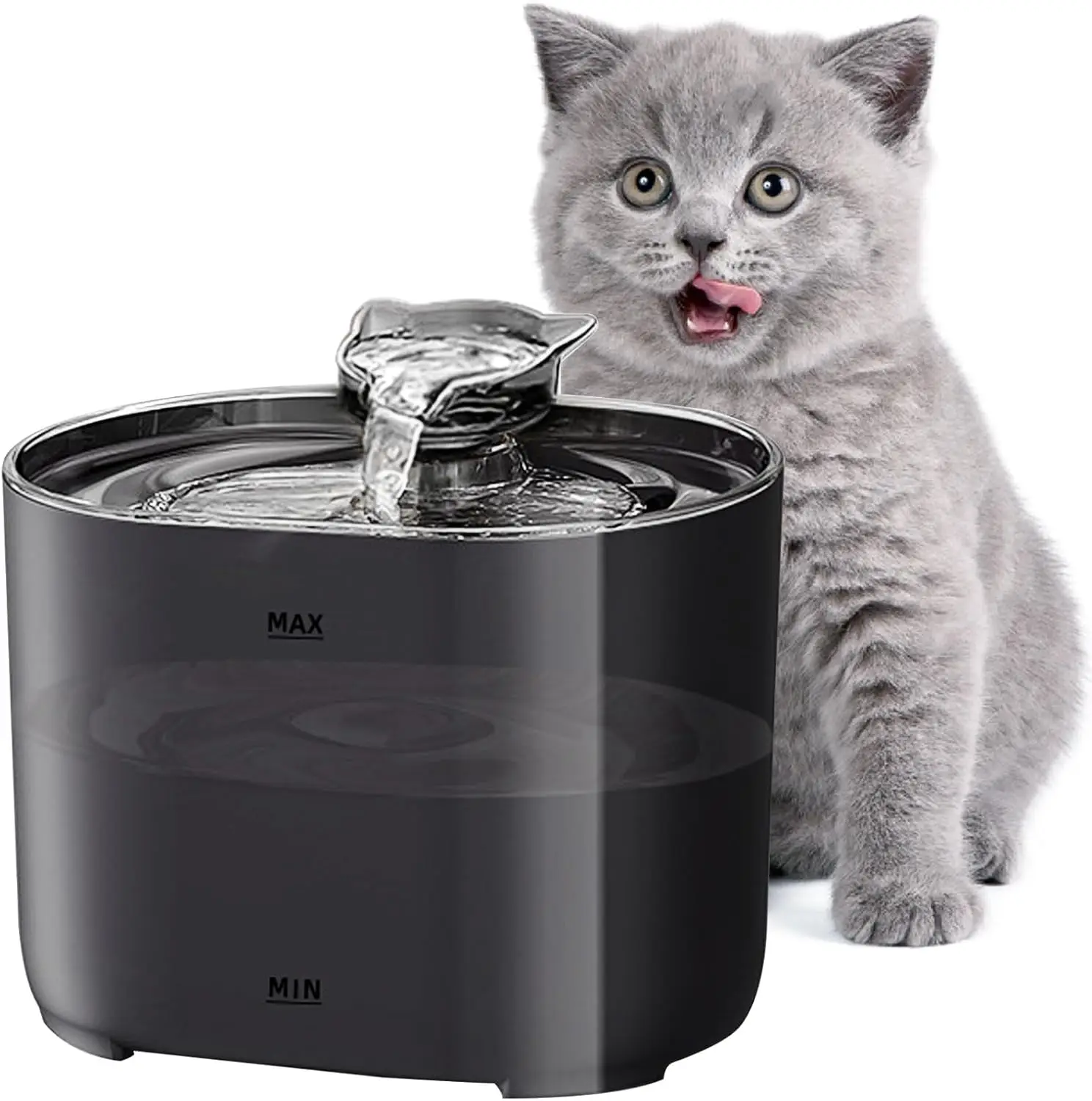 

Automatic Pet Water Fountain 2.2L USB Rechargeable Eco-Friendly Portable Waterproof Leak-Proof for Cat Dog Small Animal