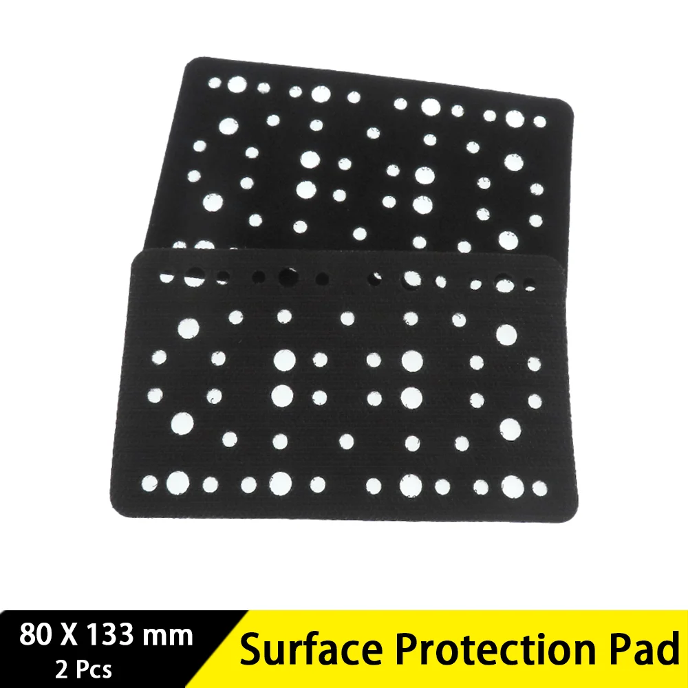 80 X 133 mm 54 Holes Surface Protection Pad 2 Pcs Hook and loop Pad Power Tools for Helping Clear Dust from The Work Surface