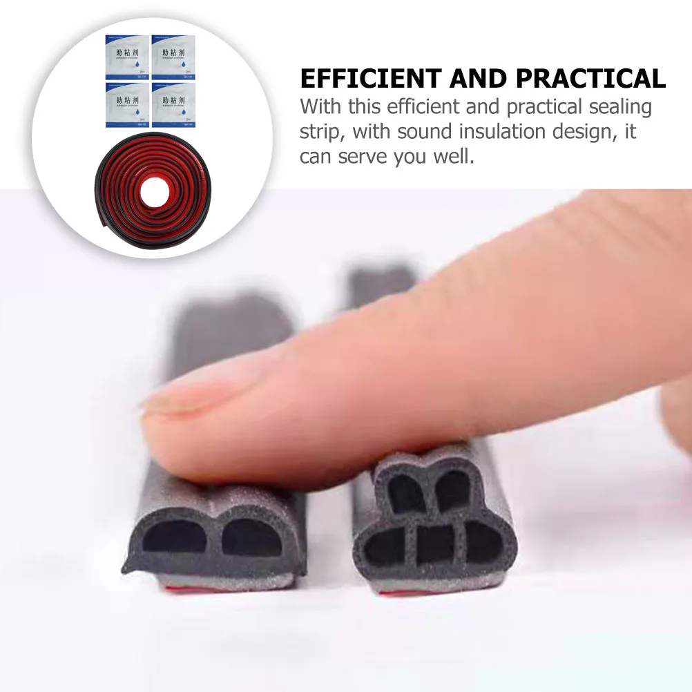 

1 Set Double Layer Soundproof Sealing Strip Car Door Frame Windproof Seal Strip For Door Bottom Long Lasting Efficient Adhesive