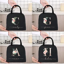 Custom Name Thermal Food Bag Insulated Lunch Bag Women Cooler Pouch Portable Ice Food Picnic Bags Lunch Accessories for Kids