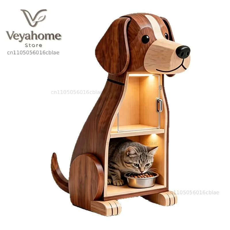 2026 cross-border new solid wood pet furniture indoor pet villa, zodiac animal shape, suitable for cats and dogs