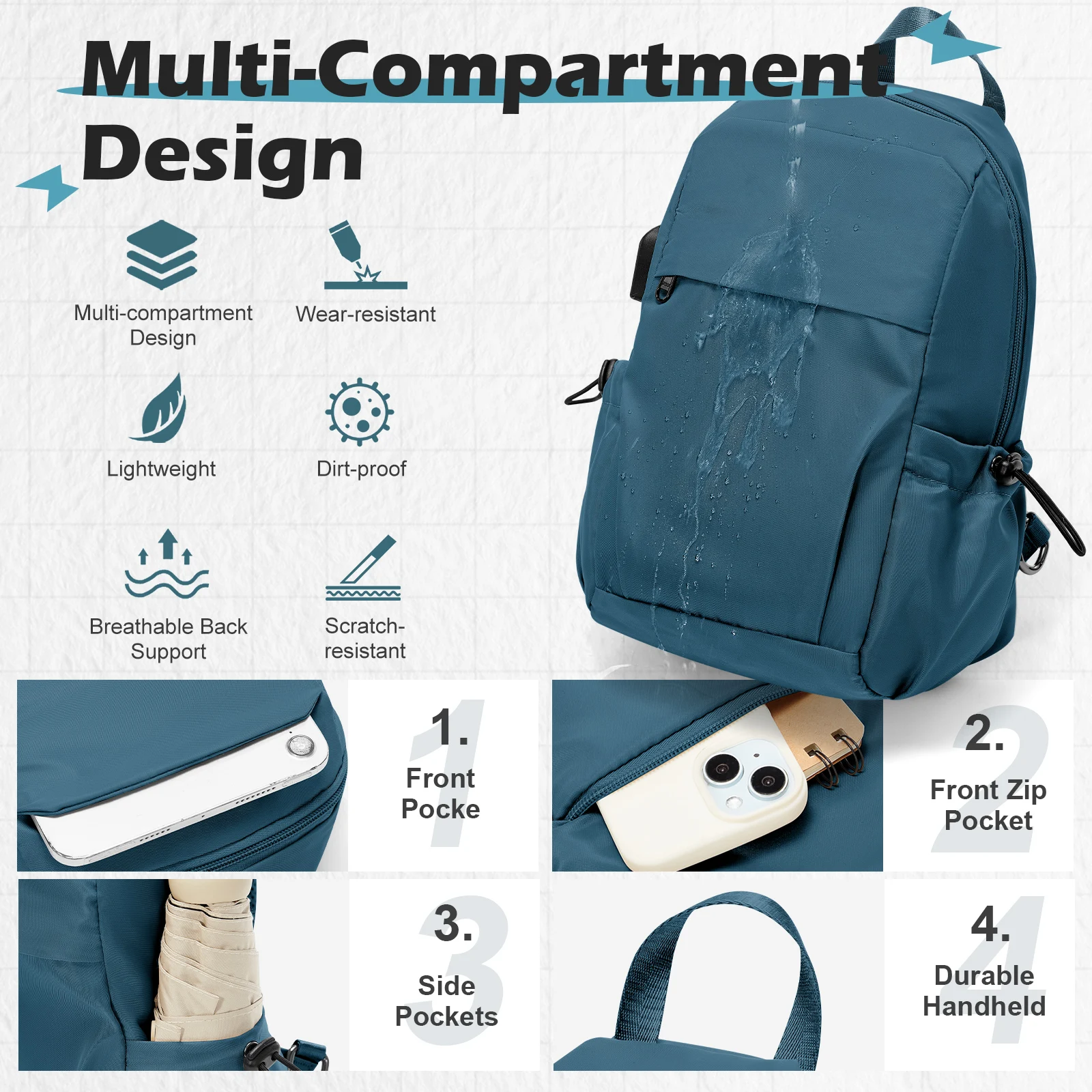 Bolso cruzado para hombre, mochila cruzada para deportes al aire libre, bolso cruzado para ciclismo, bolso de pecho para hombre, bolso de fitness para viaje