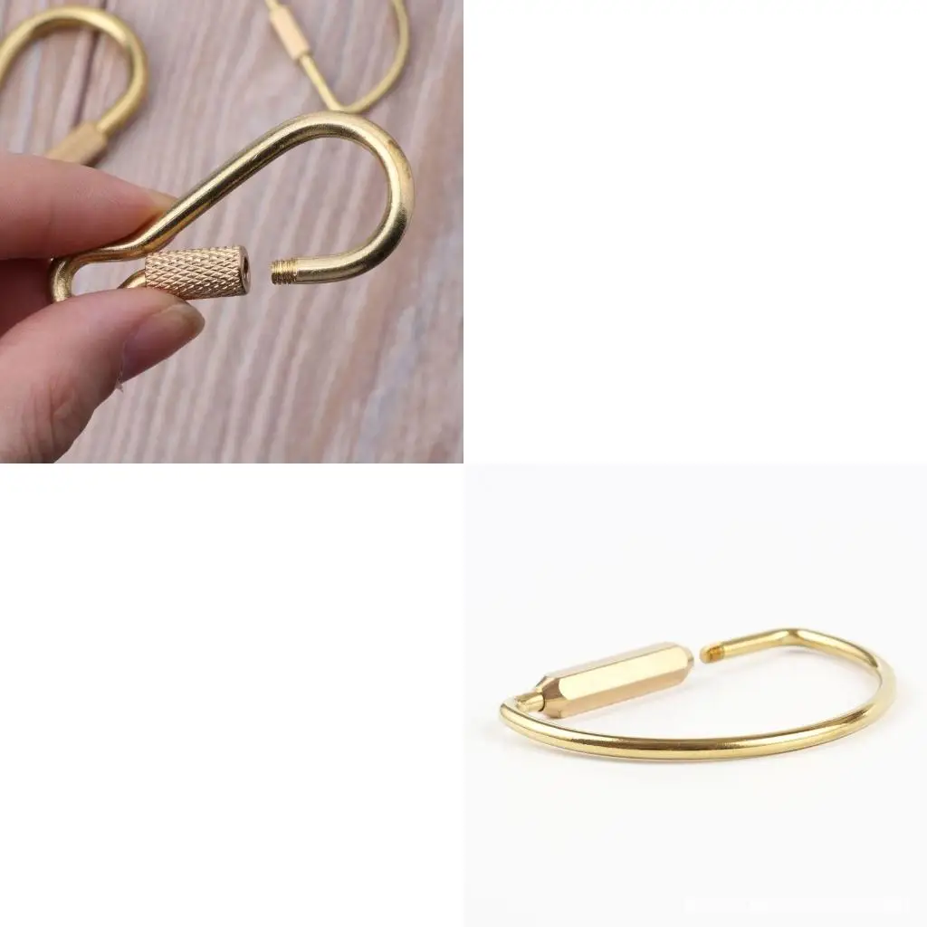 Durable Brass for Key Chain with Screw Lock Design Practical Storage for Key Ring Clip Hook for Small Tools Every Da
