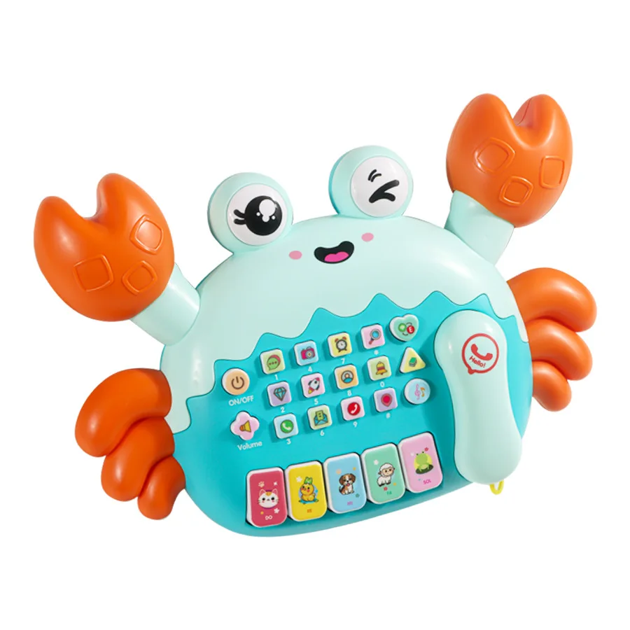 Maszyna Edukacyjna Krab Opowiadający Historie Telefon Symulacyjny dla Dzieci Wielofunkcyjna Zabawka Muzyczna do Wczesnej Nauki Prezent Urodzinowy