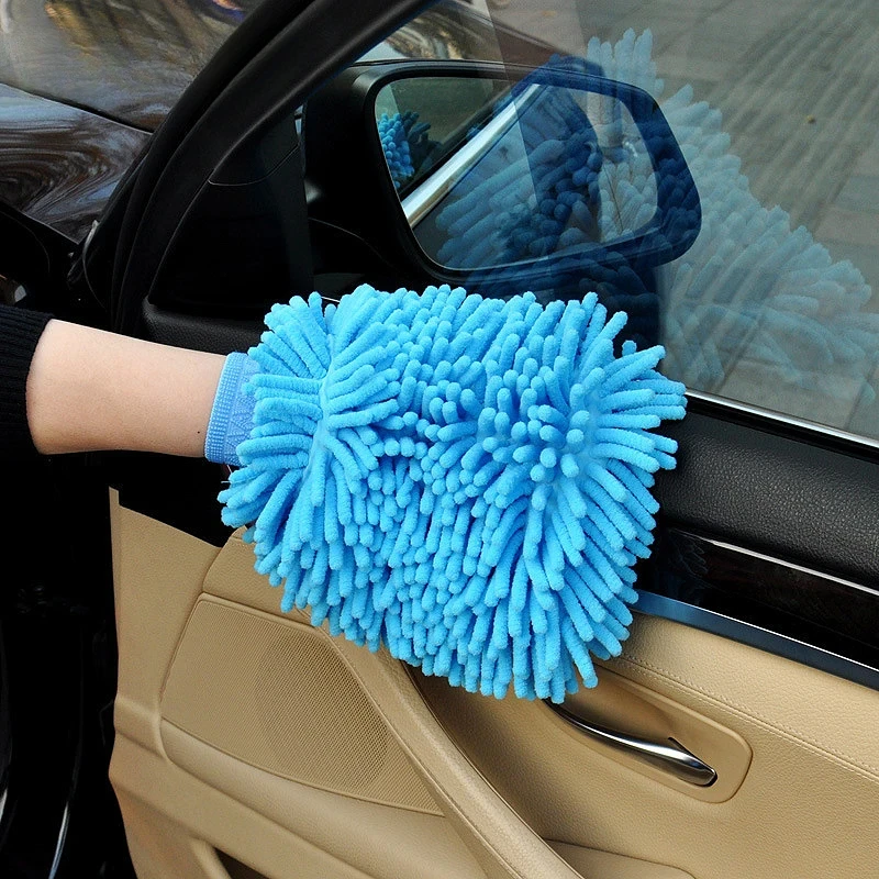 Car Wash Glove Coral Mitt Soft Anti-scratch for Car Wash Multifunction Thick Cleaning Glove Car Detailing Clean Gloves Accessori