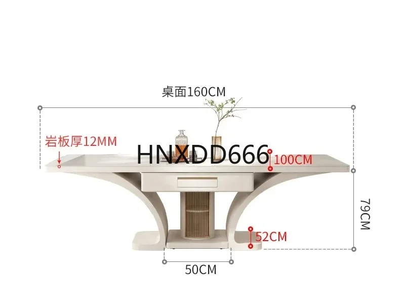 Mahjong Table Stone Plate Kitchen Island Dining Table Modern Simple Dual-Use Integrated with Heater Automatic Dining Table