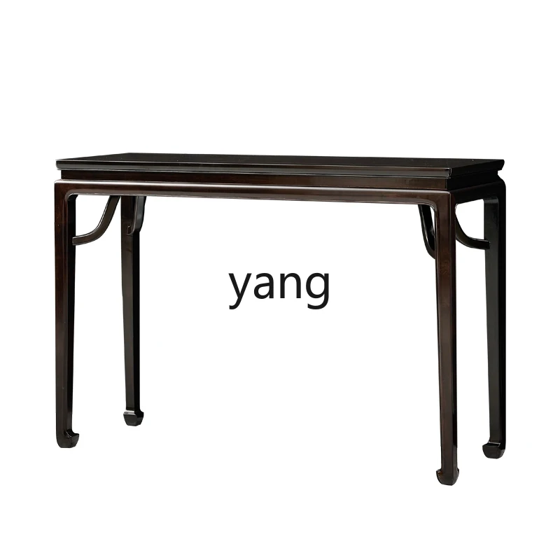 

LMM Ming style solid wood entrance table Chinese flower stand against the wall for table flat head case
