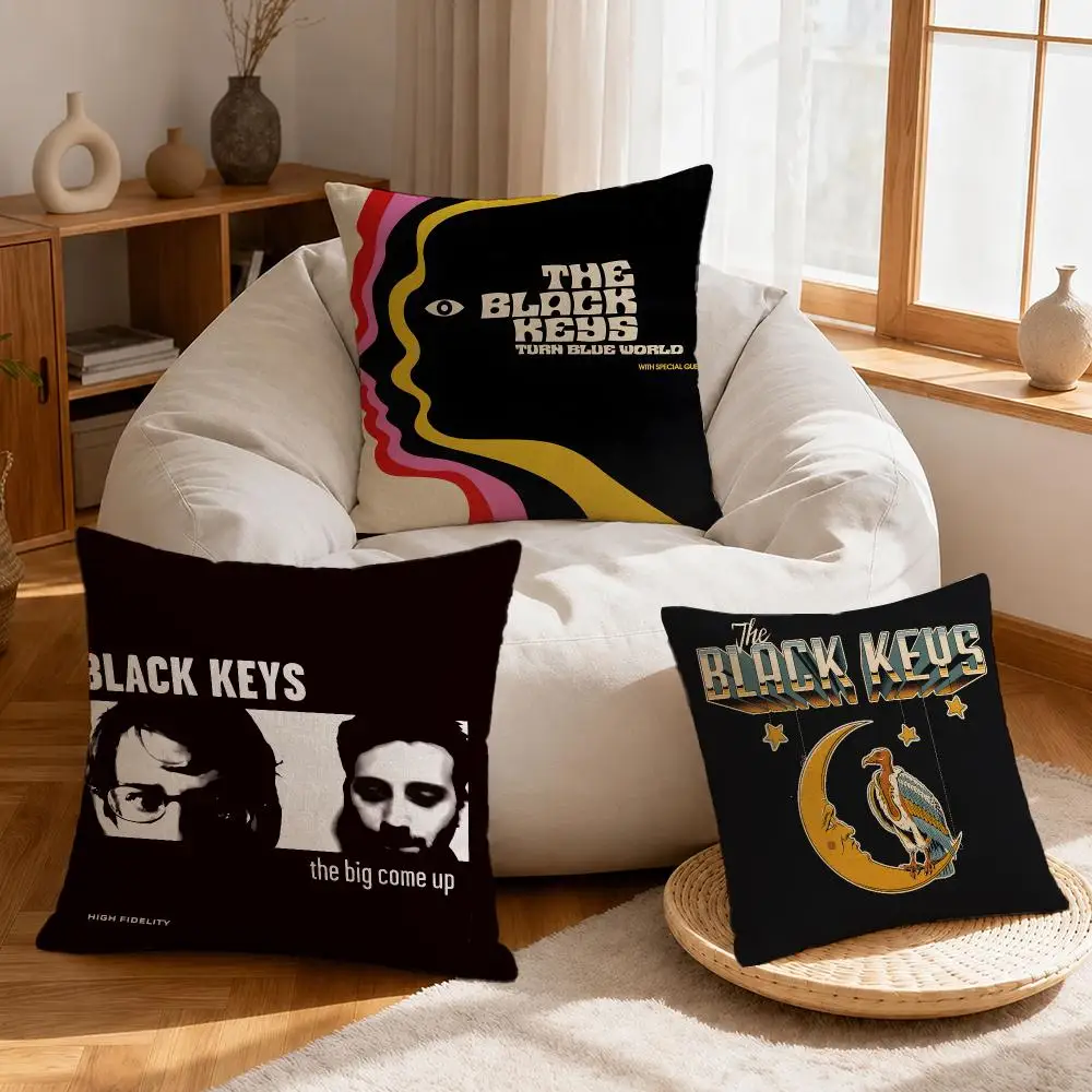 Band The Black Keys Cushion Cover Linen Anti-Mite Antibacterial Cushion Cover Invisible Zipper Sofa Decor