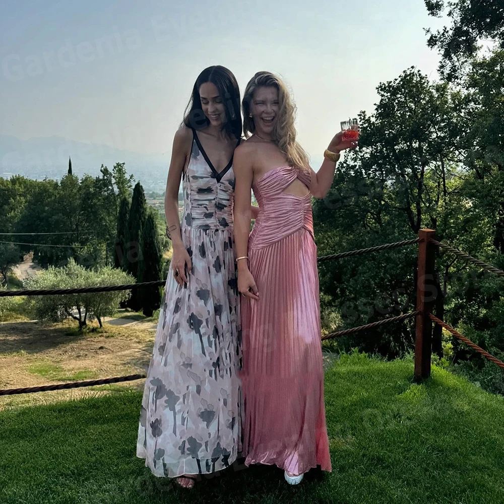 

Graceful Women's Evening Dresses Strapless Prom Gowns Customized Sleeveless فساتين للمناسبات الخاصة Formal Party Robe De Soirée