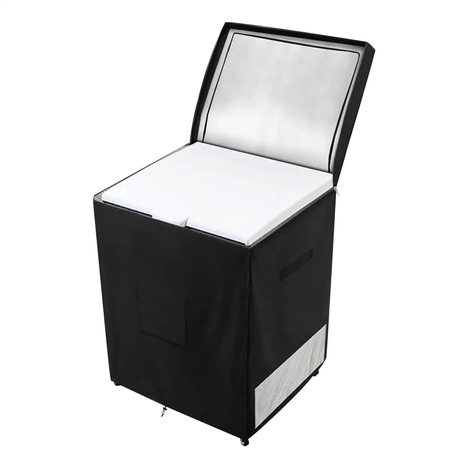 Outdoor Freezer Cover Chest Freezer Dust Protector Waterproof Oxford Fabric Wrap with Double Top Opening for Balcony Garden