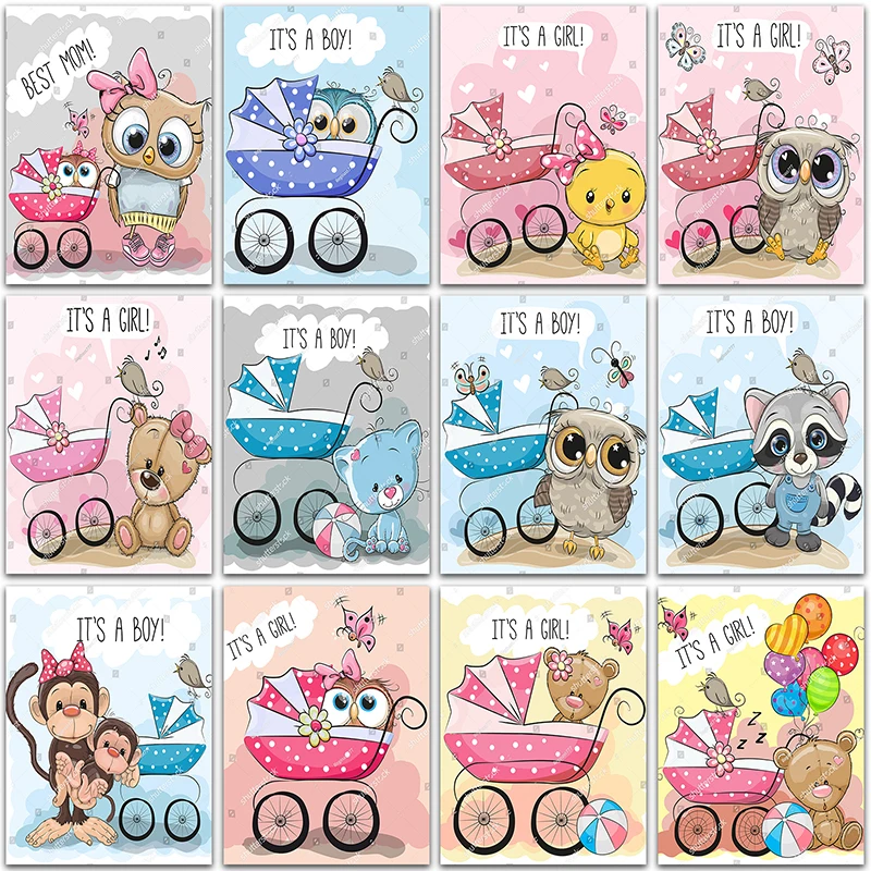 

5D DIY Diamond Painting Birthday gift Cute raccoon owl Full Square&Round Diamond mosaic embroidery Cross stitch Home decoration
