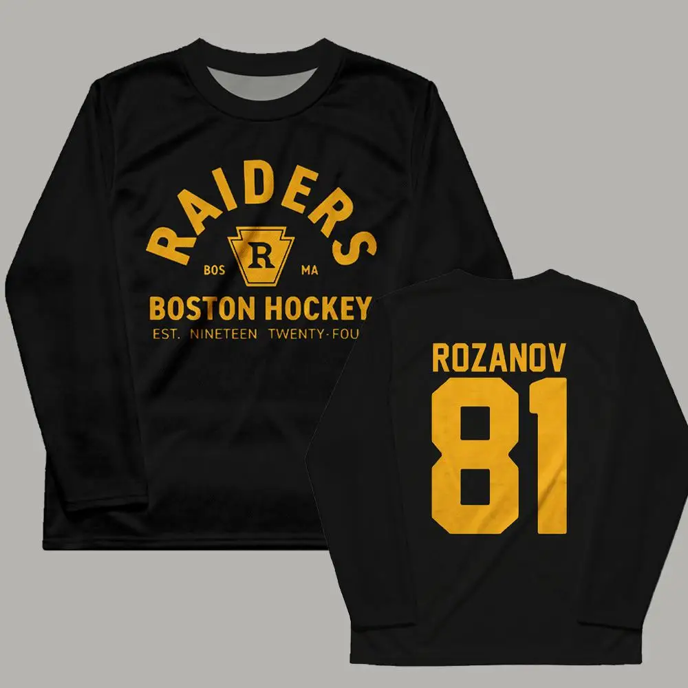 

Popular TV Hockey Heated Rivalry Long Sleeve T-Shirt Ilya Rozanov 81 Hollander Cosplay Jersey Men Women Fan Crew Neck Top