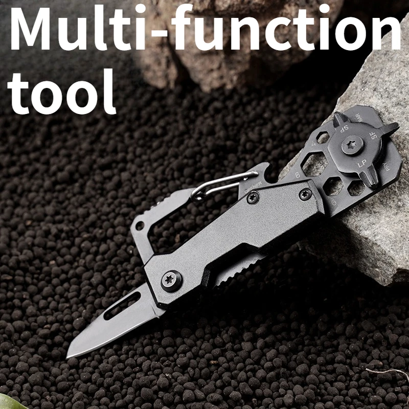 

Outdoor Multi Functional Mountaineering Buckle Bottle Opener Portable High Hardness EDC Mini Pocket Folding Knife Tool