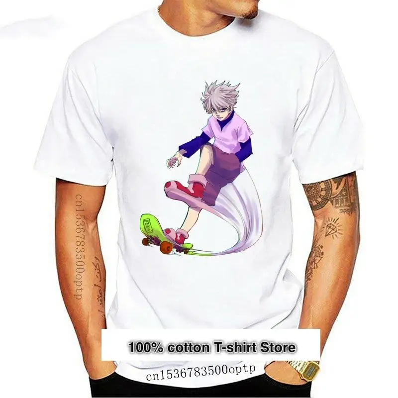 

Camiseta con estampado de Hunter X Hunter Gon para hombre, camisa de Hip-Hop, Killua Zoldyck Hisoka, nueva