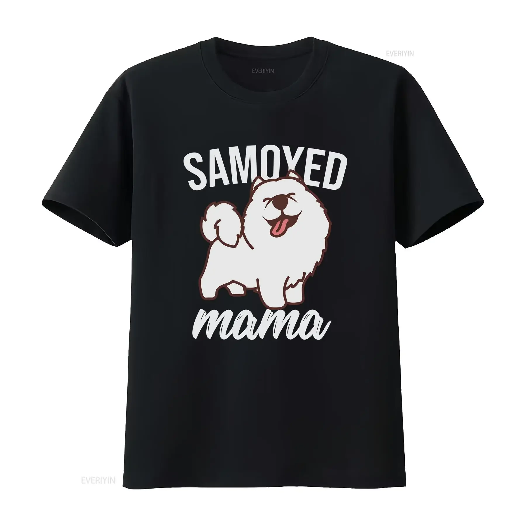 Samoyed T Shirt Dog Mama Youth  vintage Washed Soft Breathable Versatile Unisex designer clothes homme Stretched