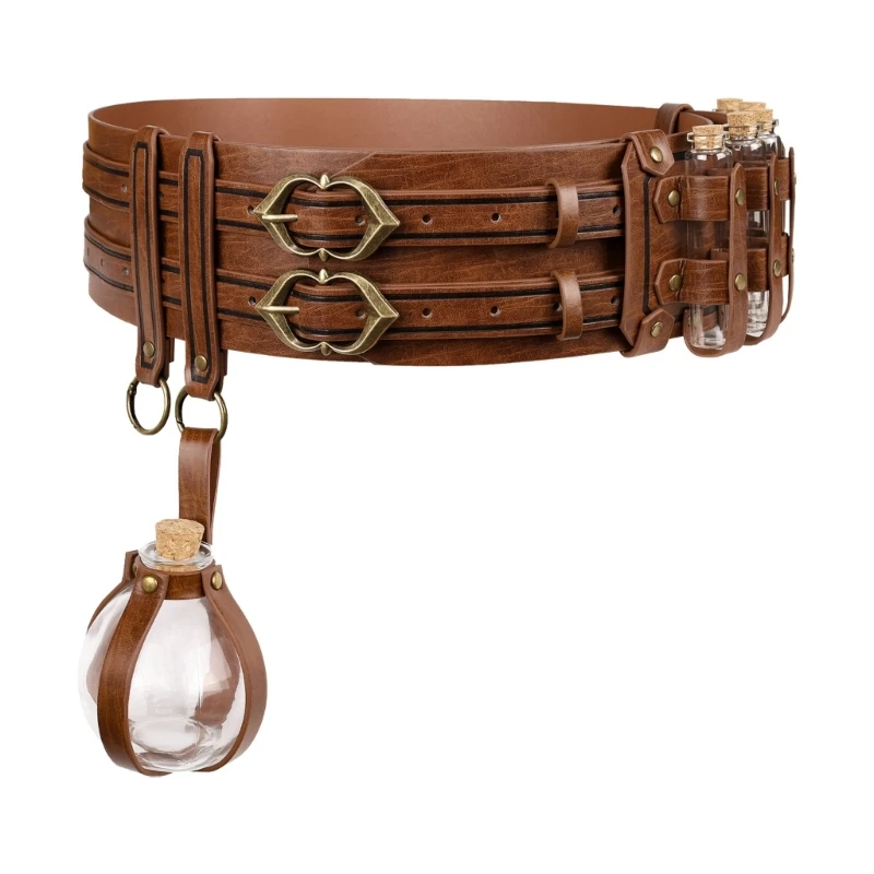  PU Leather Wizard Belt Set Costume Accessory For Themed Parties And Conventions