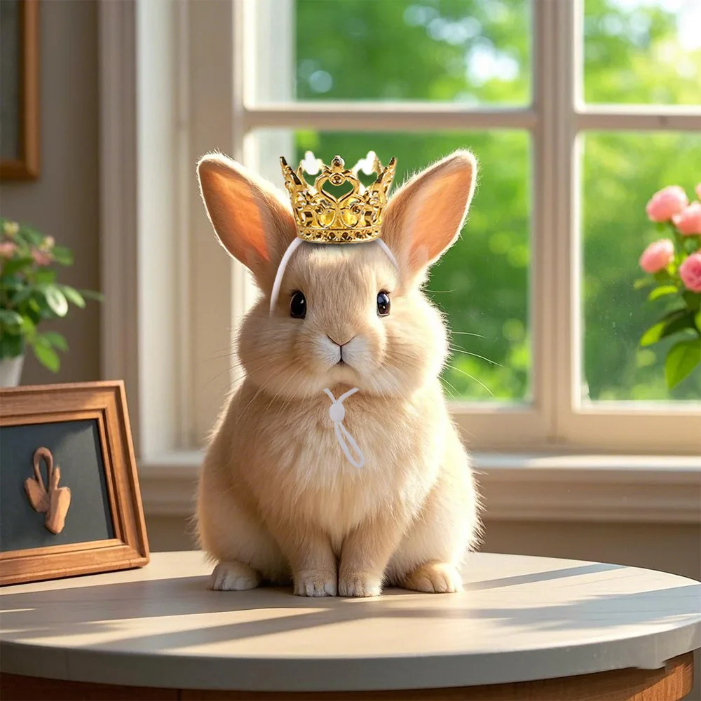 

Сияющая модная корона для хомяка, маленькие животные в короне, головные уборы, одежда для домашних животных, аксессуары для морской свинки, хомяк, товары для домашних животных