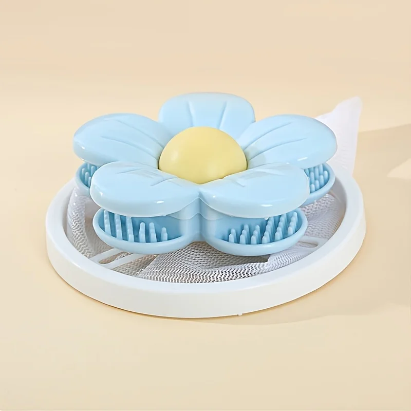 Flower Shaped Washing Machine Lint Filter Double Layer Floating Hair Catcher Reusable Multicolor Laundry Cleaning Tools