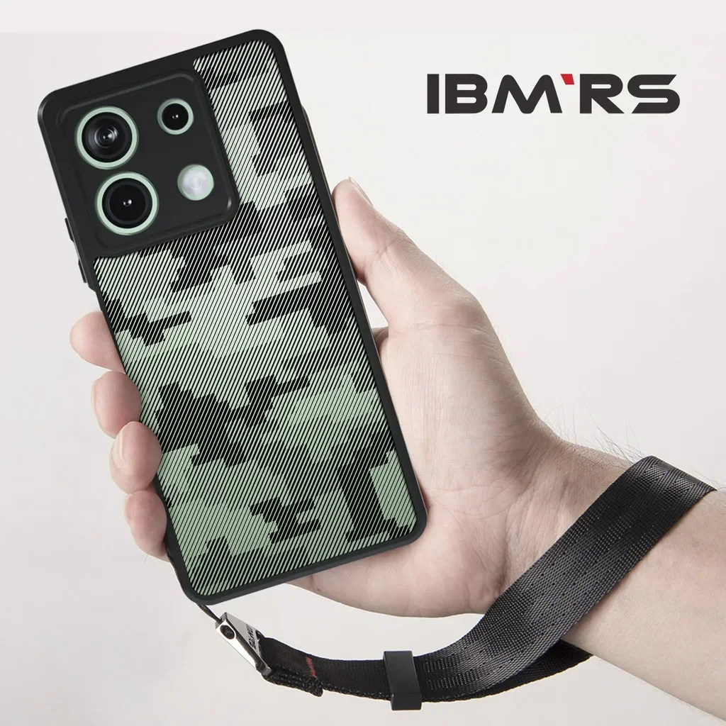 

for Redmi Note 13 4G Case Military Design [Anti-Fingerprint][Shockproof] Matte TPU Cover with Wrist Strap & Camera Protection